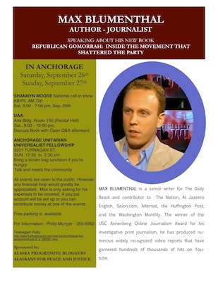 Max Blumenthal in Anchorage