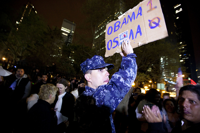 Obama 1, Osama 0. Photo by Dan Nguyen.