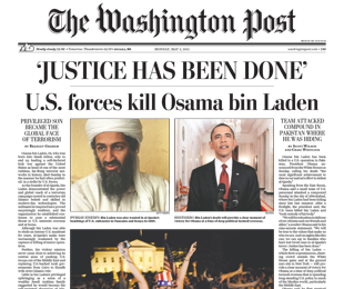 Washington Post headline on bin Laden's death