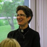 Rev. Sara Gavit at the reception following her ordination at a deacon, 4 Jun 2011